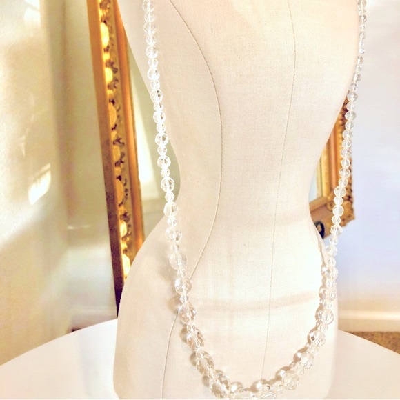 Vintage Deco Crystal Clear Necklace - Picture 13 of 17